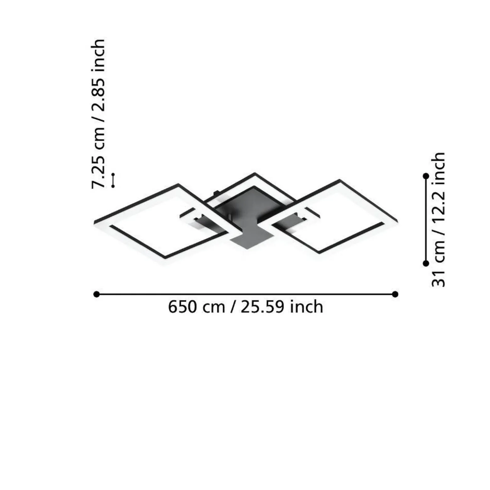 EGLO connect Paranday-Z -LED-kattovalaisin 3x 65cm