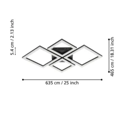 EGLO connect Paranday-Z -LED-kattovalaisin 4x 63cm