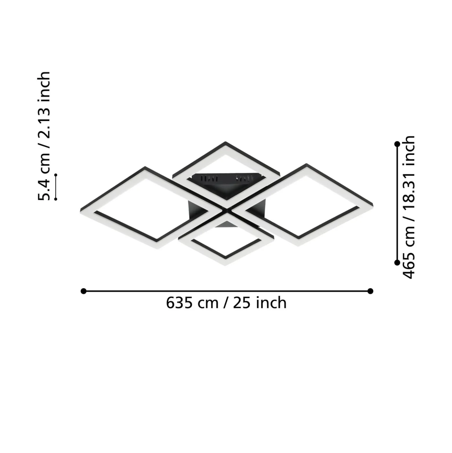 EGLO connect Paranday-Z -LED-kattovalaisin 4x 63cm
