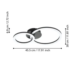 EGLO connect Parrapos-Z -LED-kattovalaisin, 2x