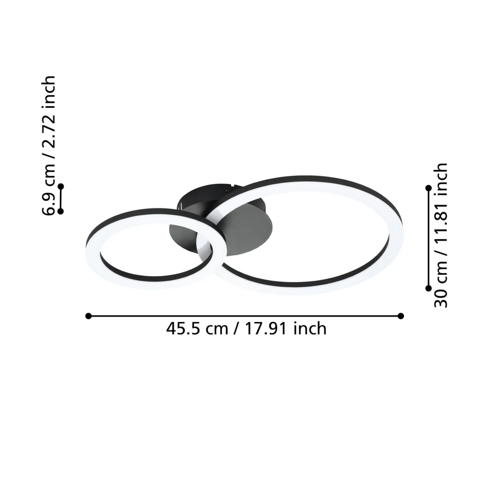 EGLO connect Parrapos-Z -LED-kattovalaisin, 2x