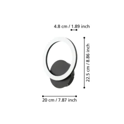 EGLO connect Parrapos-Z -LED-seinävalaisin, 1x