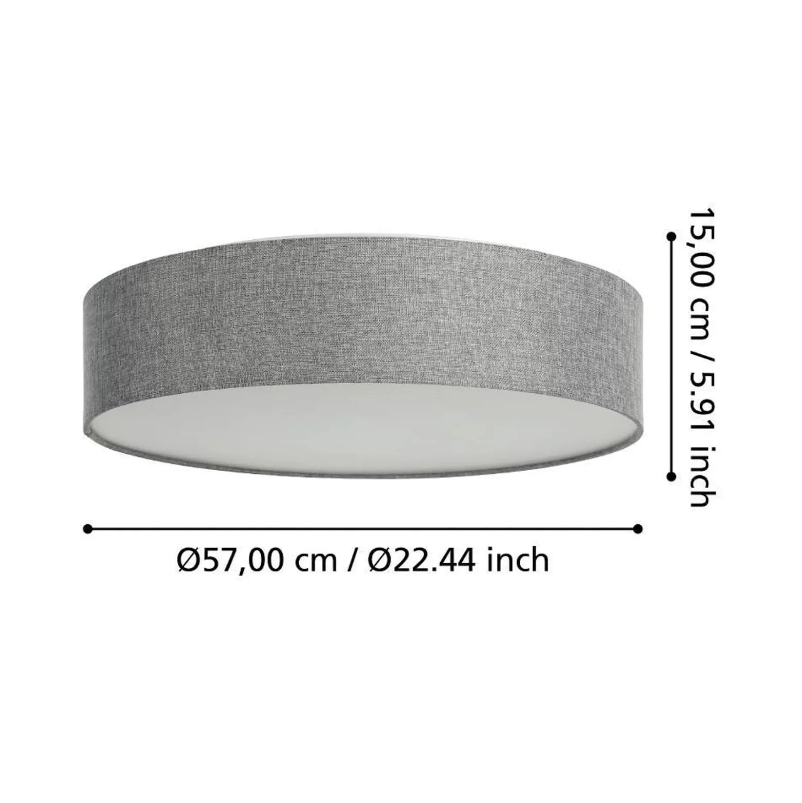 EGLO connect Romao-Z-LED-kattovalaisin Ø57cm harm.