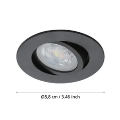 EGLO connect Saliceto-Z -LED-uppovalo, musta