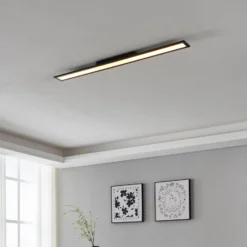 EGLO connect Salobrena-Z LED-kattovalaisin, 120x10cm, musta