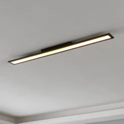 EGLO connect Salobrena-Z LED-kattovalaisin, 120x10cm, musta