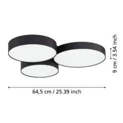 EGLO connect Smart LED-kattovalaisin Barbano-Z, musta