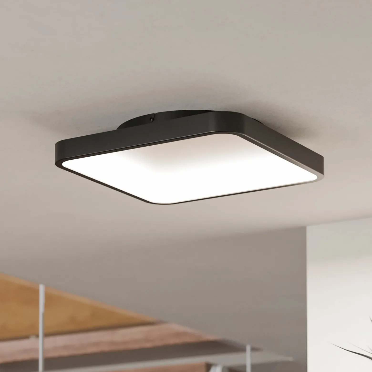 EGLO connect Smart LED-kattovalaisin Loretello-Z, kulmikas, musta