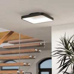 EGLO connect Smart LED-kattovalaisin Loretello-Z, kulmikas, musta