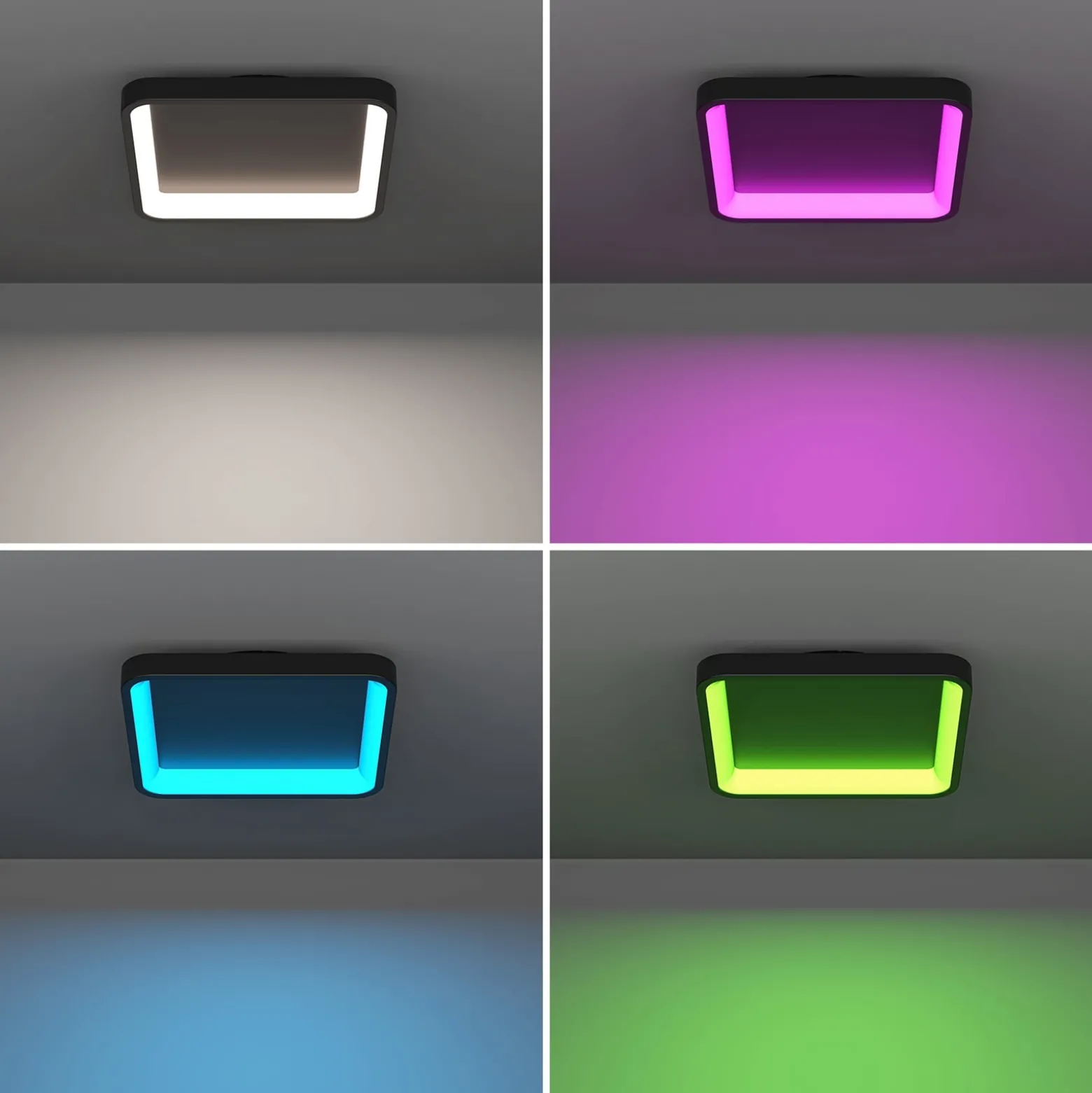 EGLO connect Smart LED-kattovalaisin Loretello-Z, kulmikas, musta