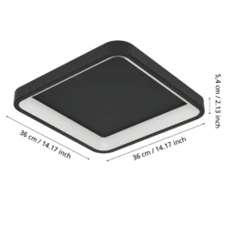 EGLO connect Smart LED-kattovalaisin Loretello-Z, kulmikas, musta