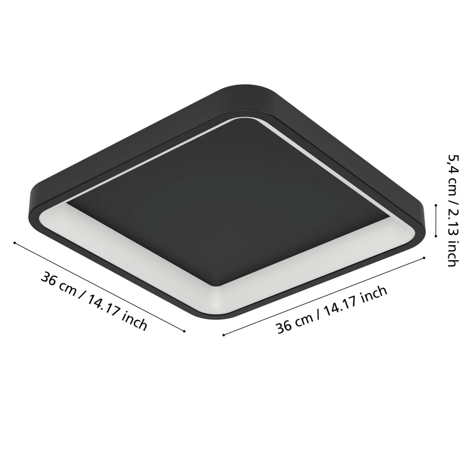 EGLO connect Smart LED-kattovalaisin Loretello-Z, kulmikas, musta