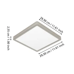 EGLO connect Smart-LED-pinta-asennettava valaisin Fueva 6-Z, harmaa, 29 cm