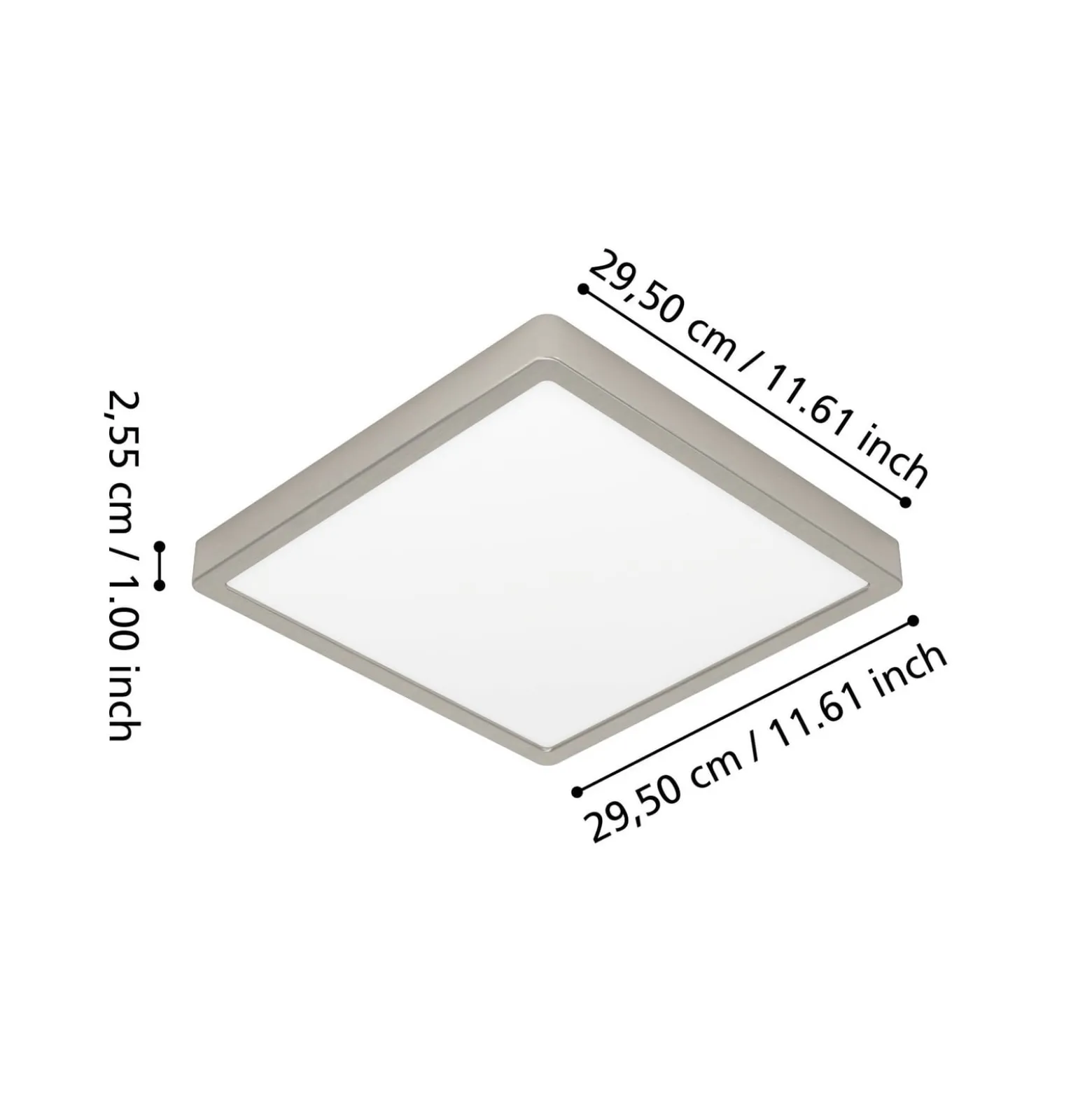 EGLO connect Smart-LED-pinta-asennettava valaisin Fueva 6-Z, harmaa, 29 cm