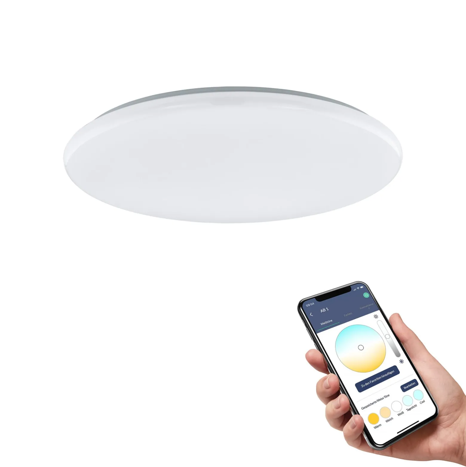EGLO connect Totari-Z LED-kattovalaisin, valkoinen 56cm