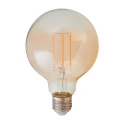 E27 LED-globe-lamppu, hehkulanka 6 W, 500 lm, keltainen 1 800 K