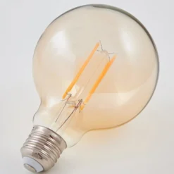 E27 LED-globe-lamppu, hehkulanka 6 W, 500 lm, keltainen 1 800 K