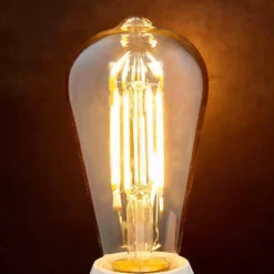 E27 LED maalaismainen lamppu 6W 500lm keltainen 1,800K 3 kpl sarja