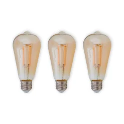 E27 LED maalaismainen lamppu 6W 500lm keltainen 1,800K 3 kpl sarja