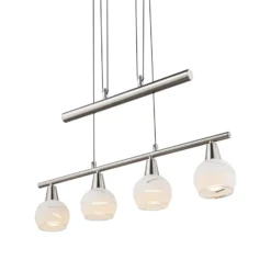 Elliott-riippuvalaisin, pituus 60 cm, matta nikkeli, metalli/lasi