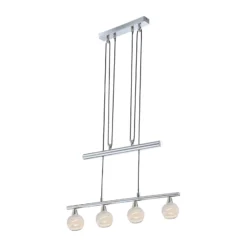 Elliott-riippuvalaisin, pituus 60 cm, matta nikkeli, metalli/lasi