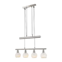 Elliott-riippuvalaisin, pituus 60 cm, matta nikkeli, metalli/lasi