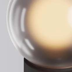 Elyra-LED-akkukäyttöinen pöytävalaisin, ruskea, korkeus 20 cm, IP54,
