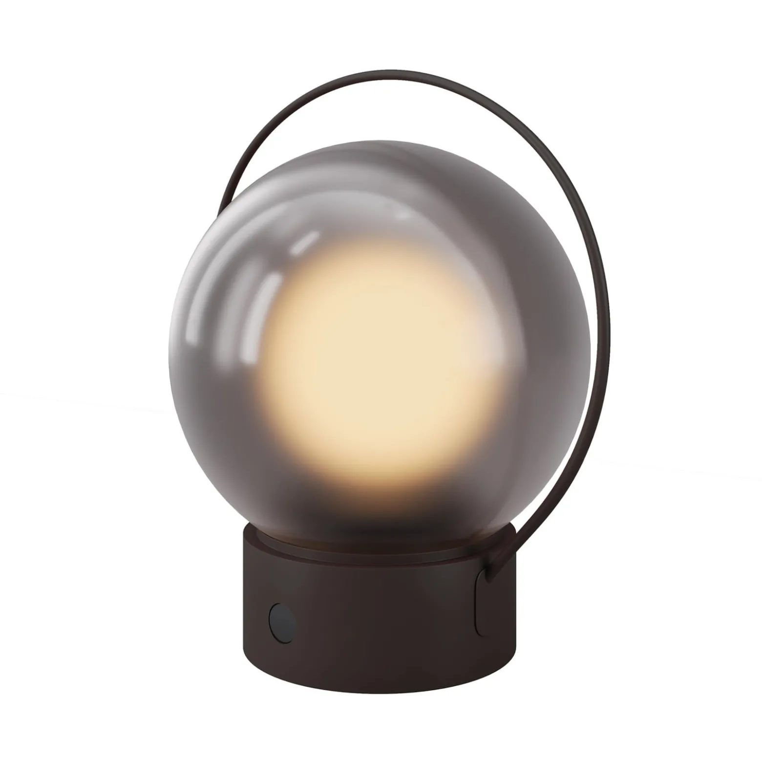 Elyra-LED-akkukäyttöinen pöytävalaisin, ruskea, korkeus 20 cm, IP54,