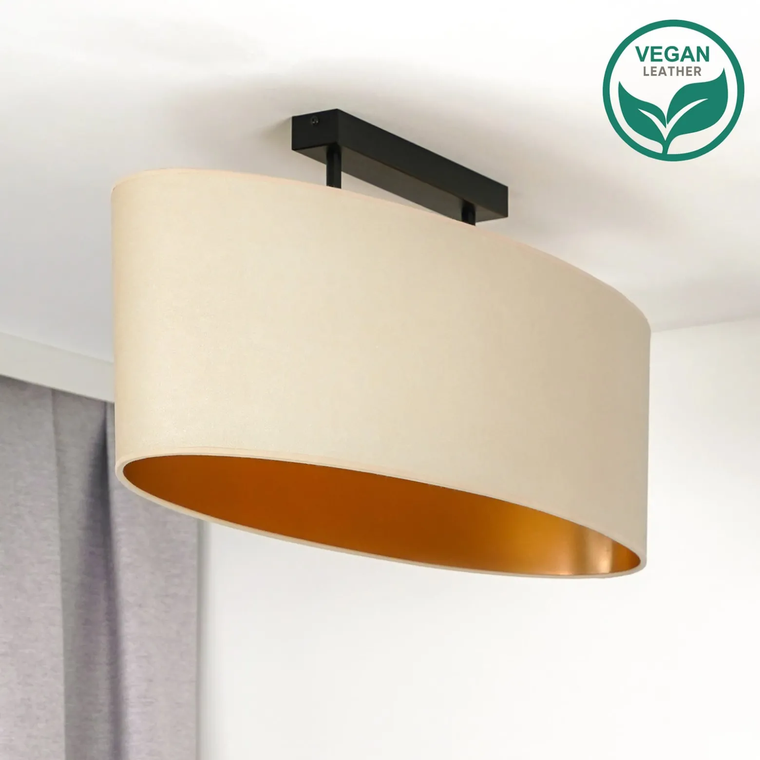 Envostar kattovalaisin Idun light beige 80cm luonnollinen materiaali