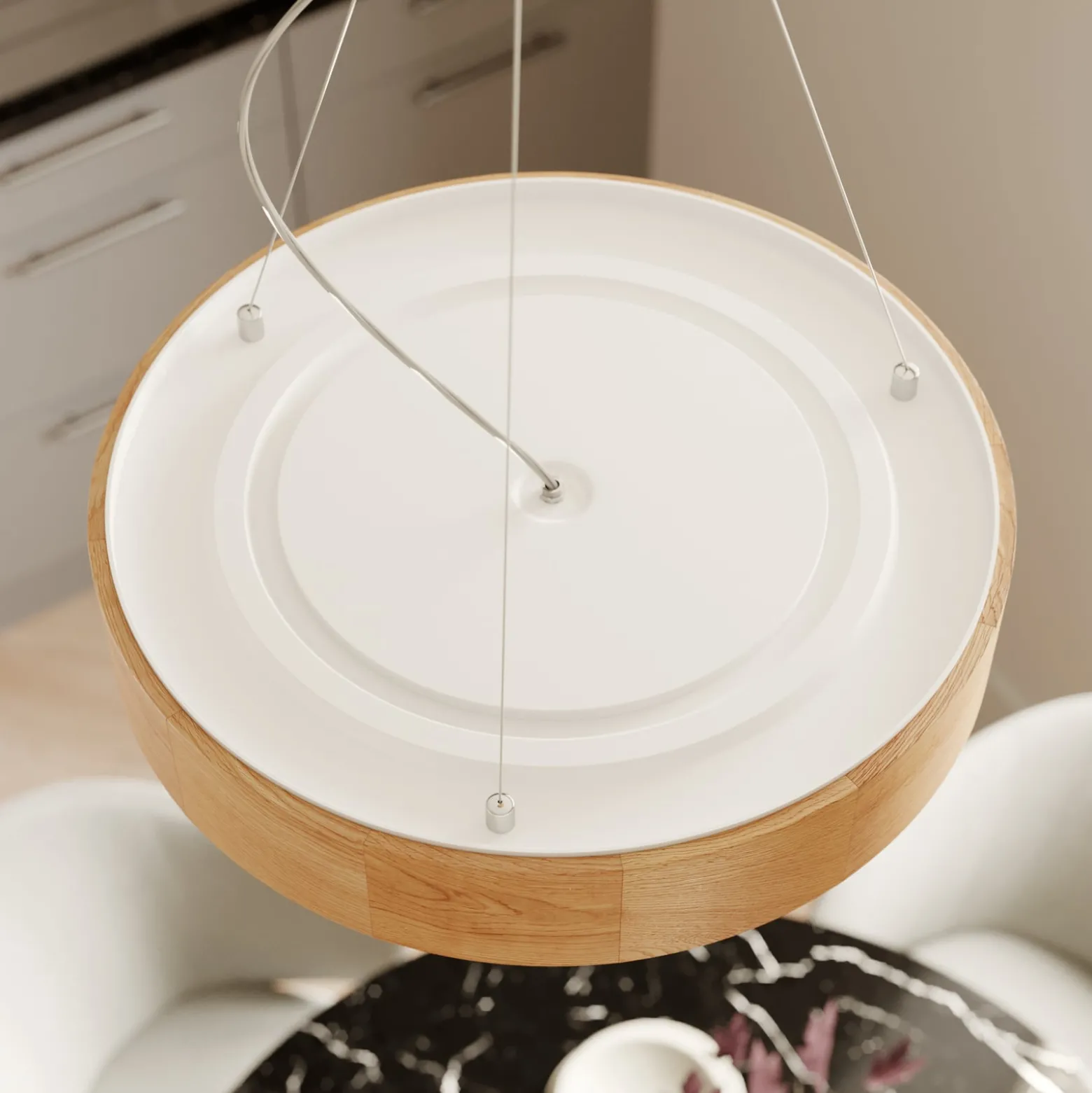 Envostar-riippuvalaisin Kerio, Ø 47 cm, tammipuu