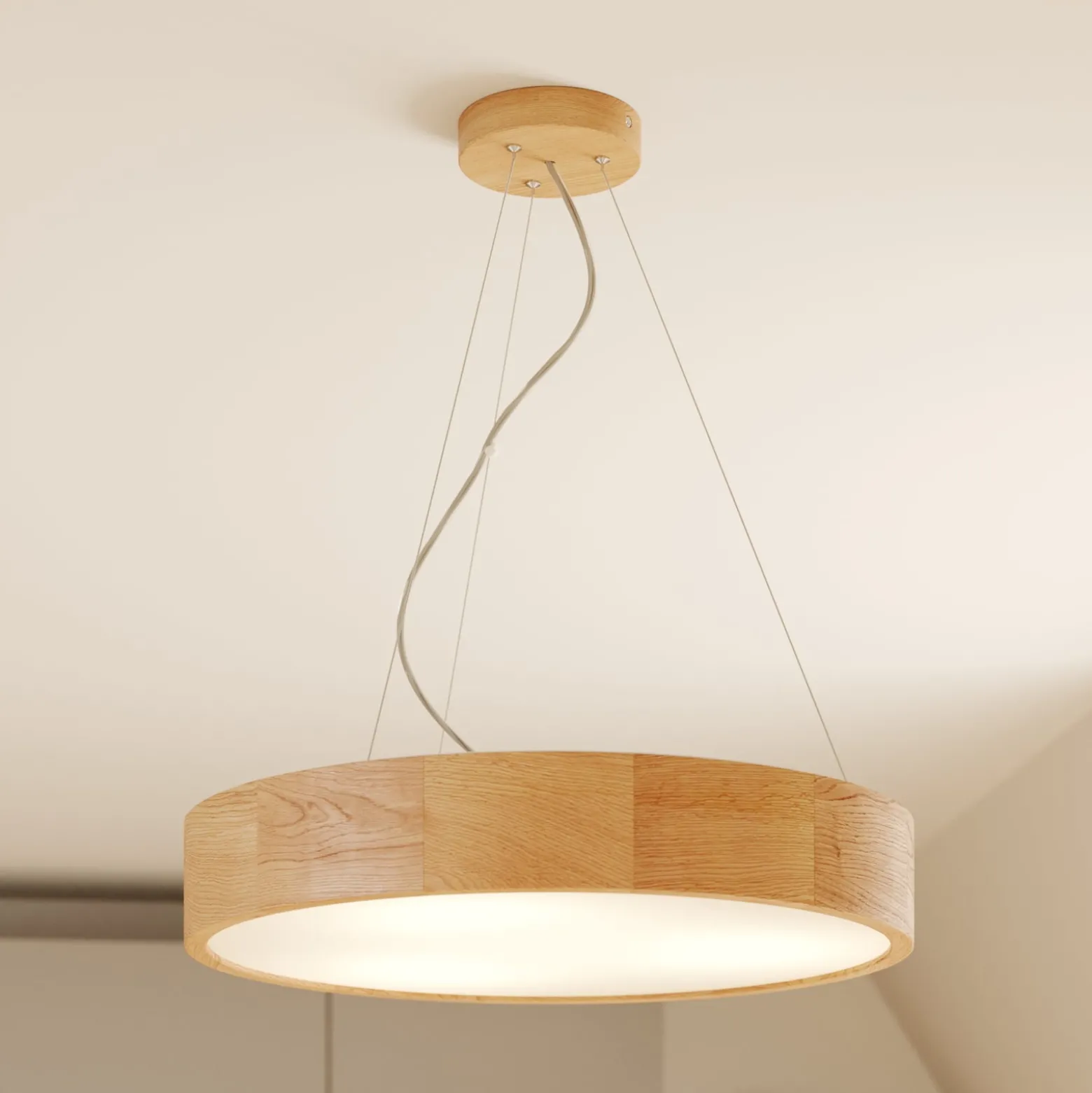 Envostar-riippuvalaisin Kerio, Ø 47 cm, tammipuu