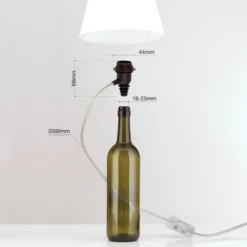 E27-pidin BOTTLE, läpinäkyvä kaapeli, pituus 200 cm