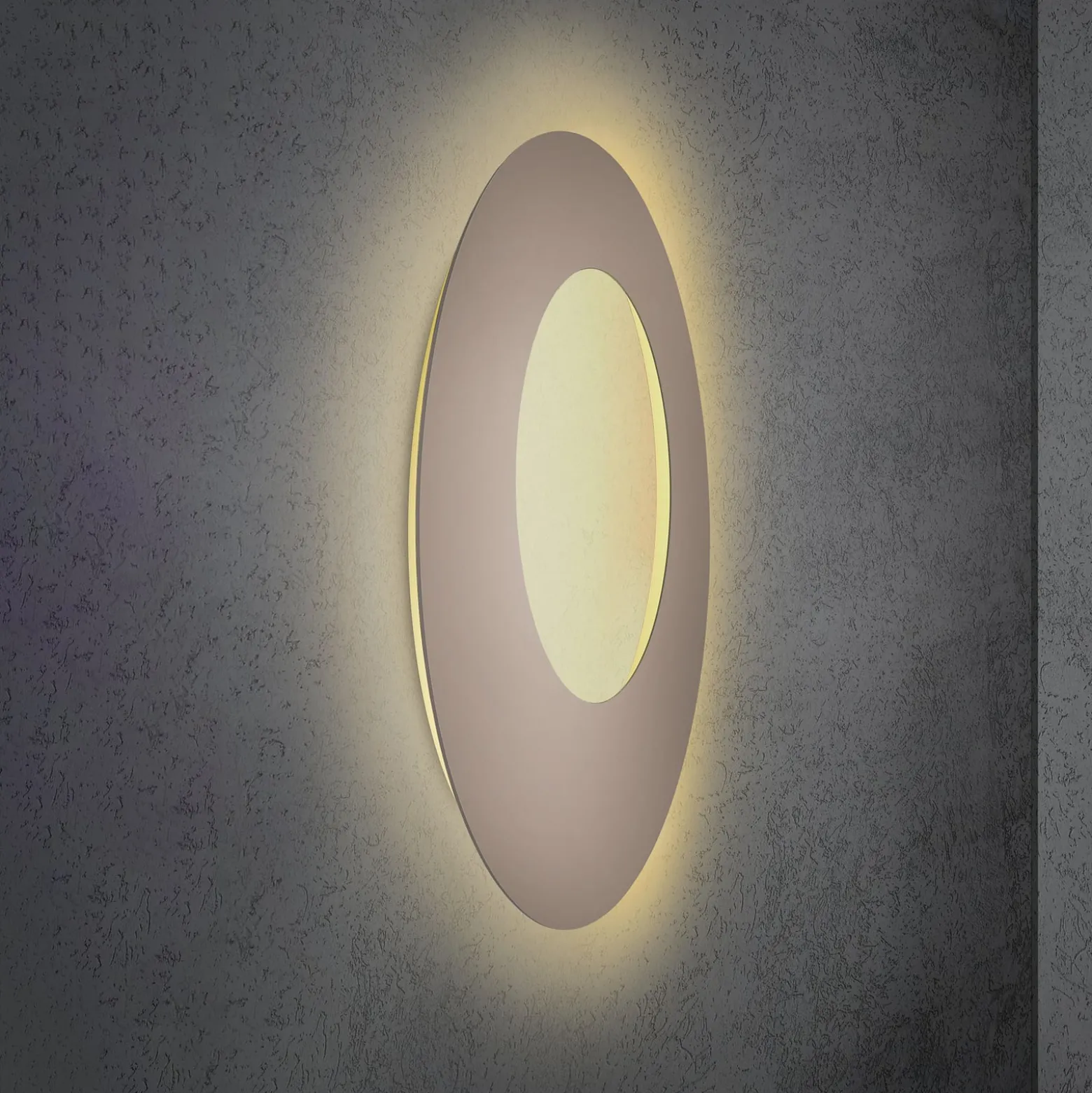 Escale Blade Open LED-seinävalaisin taupe Ø 79 cm