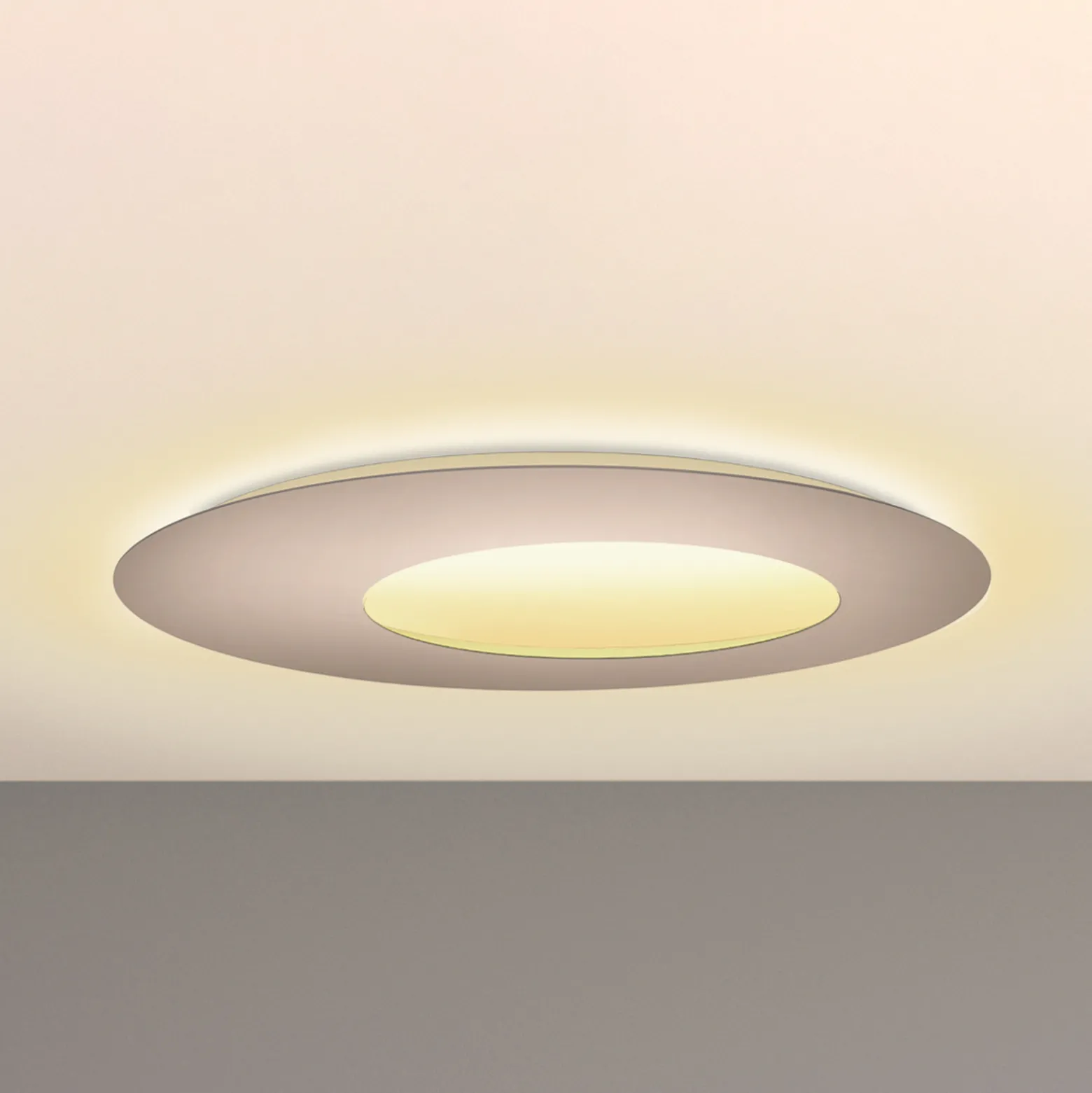 Escale Blade Open LED-seinävalaisin taupe Ø 79 cm