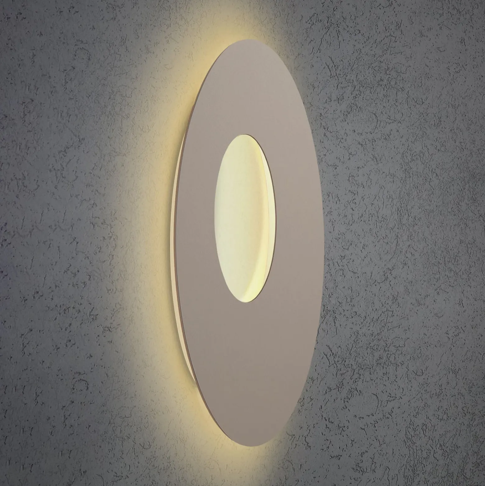Escale Blade Open LED-seinävalaisin taupe Ø 59 cm