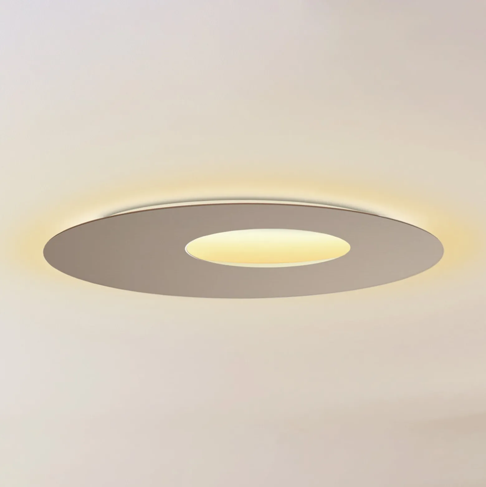 Escale Blade Open LED-seinävalaisin taupe Ø 59 cm