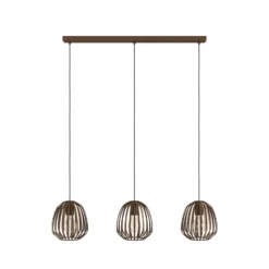 Espinal-riippuvalaisin, harjattu pronssi, pituus 90 cm, 3-lamppuinen.