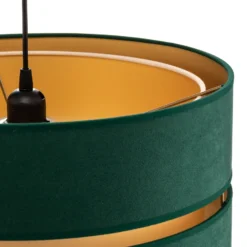 Euluna Duo riippuvalaisin vihreä/kulta Ø40cm 1-lamppuinen