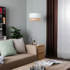 Euluna Levo riippuvalaisin, Ø 40 cm, saarni/ecru