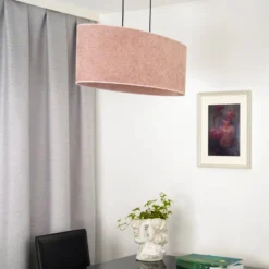 Euluna riippuvalo Celine, pinkki, chenille-kangas, pituus 80 cm