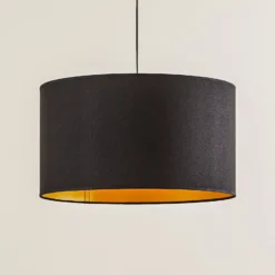 Euluna Roller riippuvalo, musta/kultainen, Ø 45 cm
