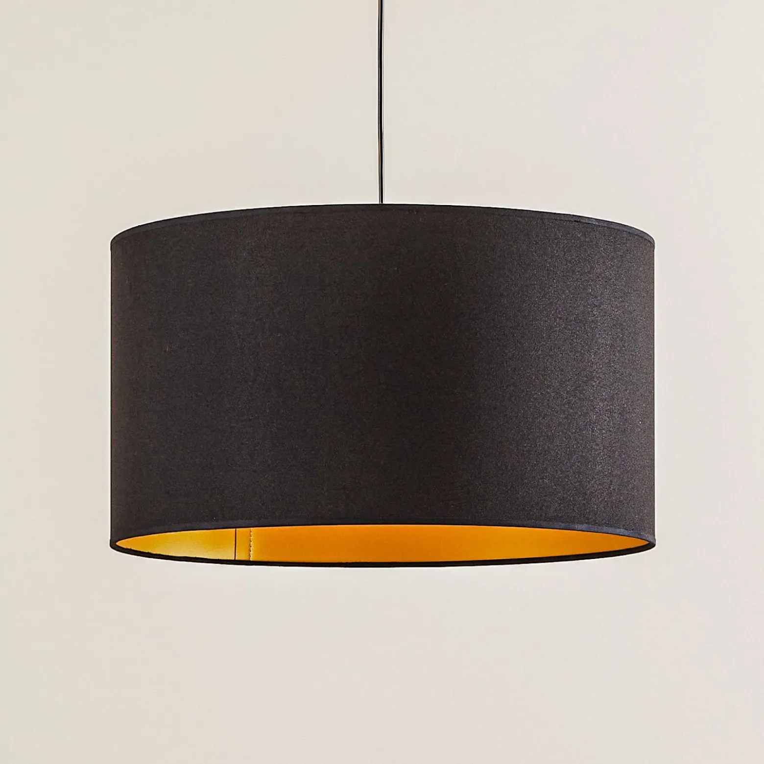 Euluna Roller riippuvalo, musta/kultainen, Ø 45 cm