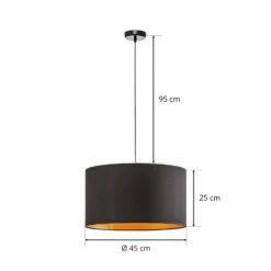Euluna Roller riippuvalo, musta/kultainen, Ø 45 cm