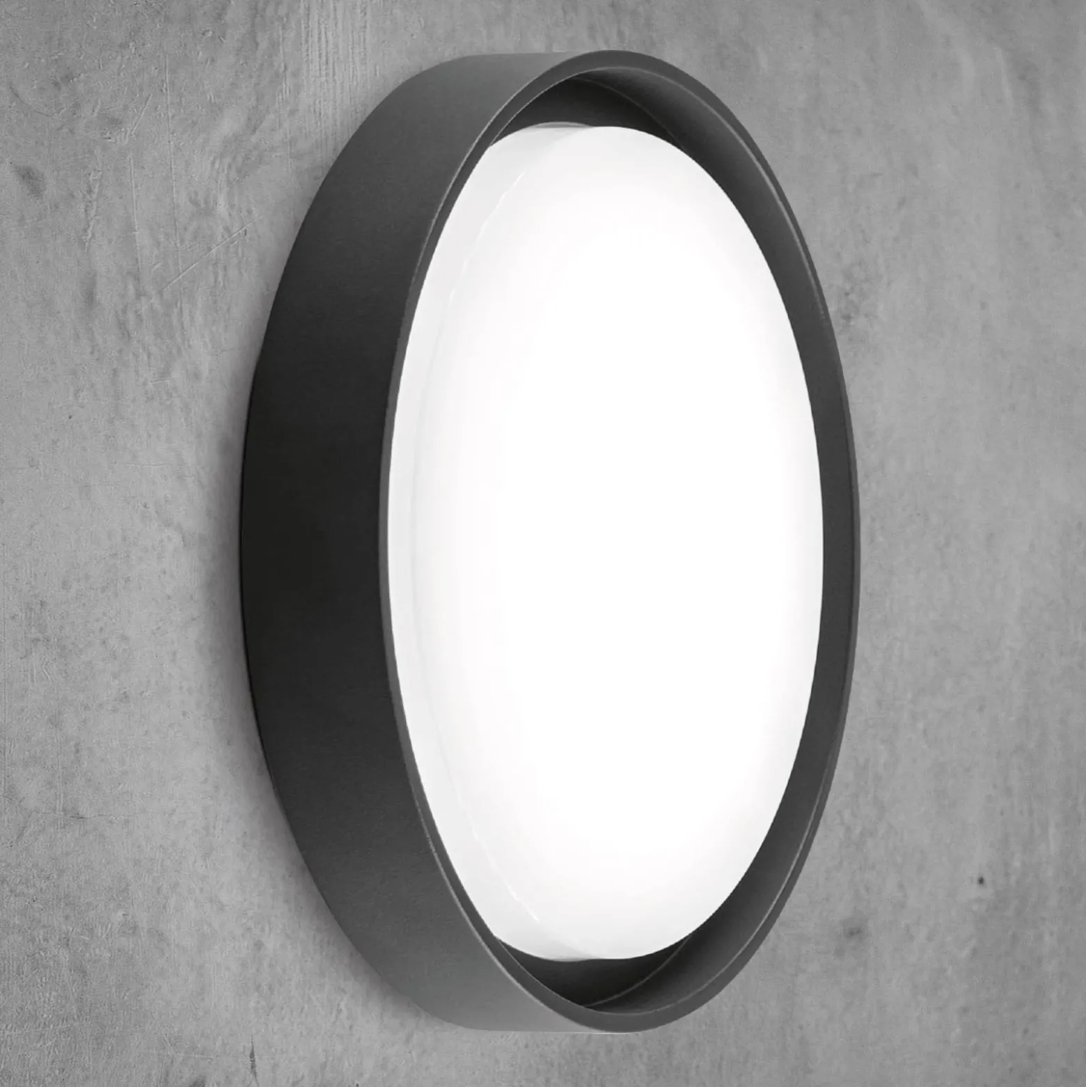 EVN LED ulkokattovalaisin Tectum, antrasiitti, Ø 25 cm