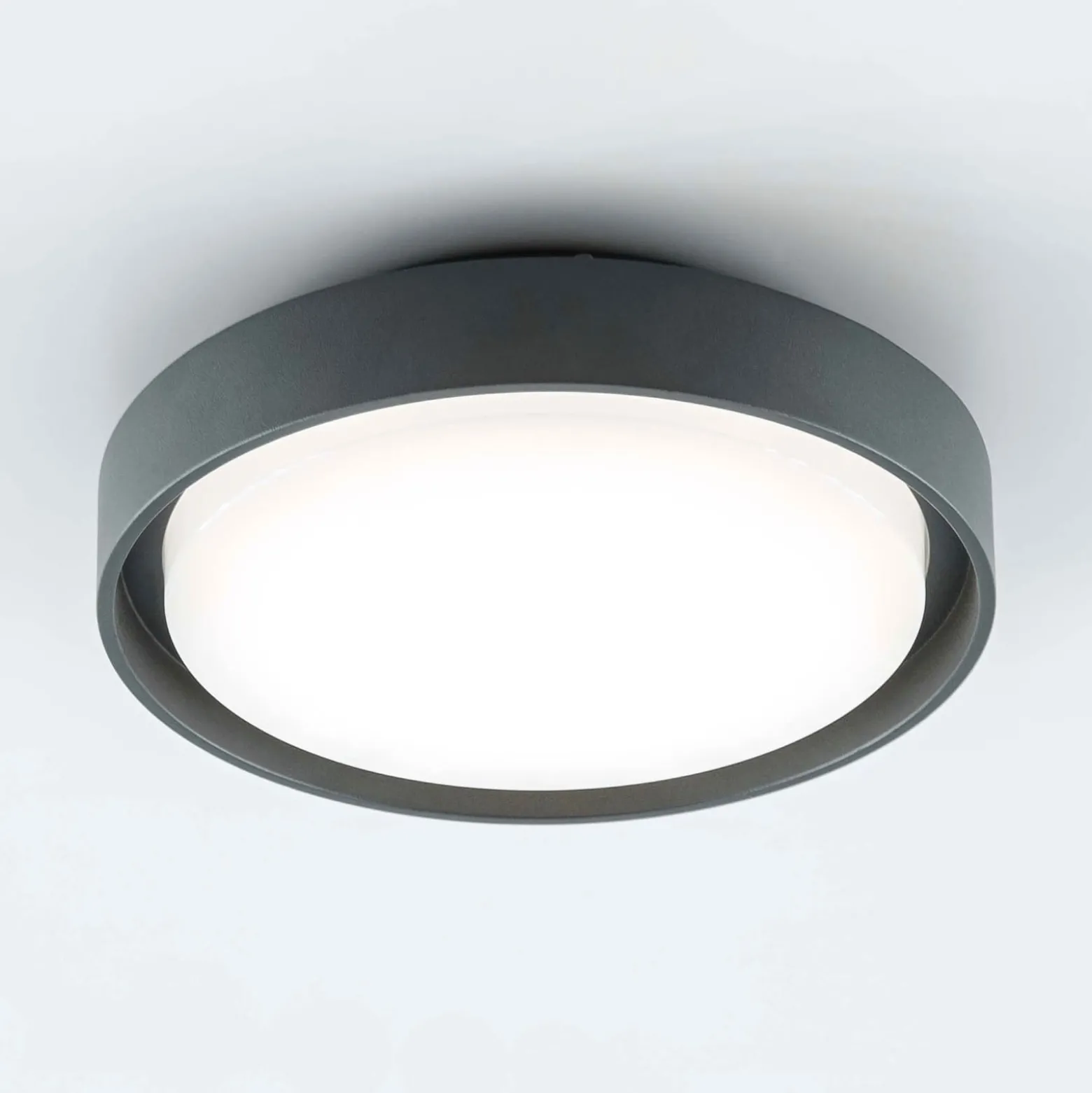EVN LED ulkokattovalaisin Tectum, antrasiitti, Ø 25 cm