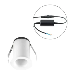 EVN Noblendo LED kattoon upotettava valaisin valkoinen Ø 3,5 cm