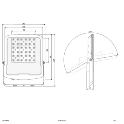 EVN Panthera LED-ulkovalaisin IP65 100W 4,000K