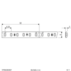 EVN STR5424 LED-nauha IP54 5m 48W 2700K