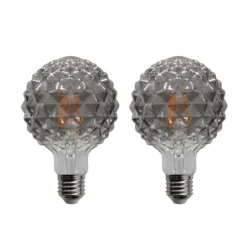 E27 3,8W LED-lamppu G95 918 kuvioitu savu 2 kpl