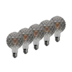 E27 3,8W LED-lamppu G95 918 kuvioitu savu 5 kpl